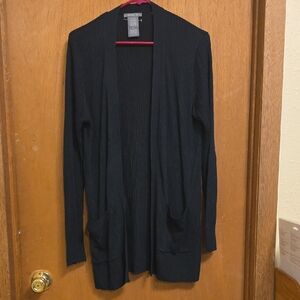 Matty M Women's Black Open Cardigan